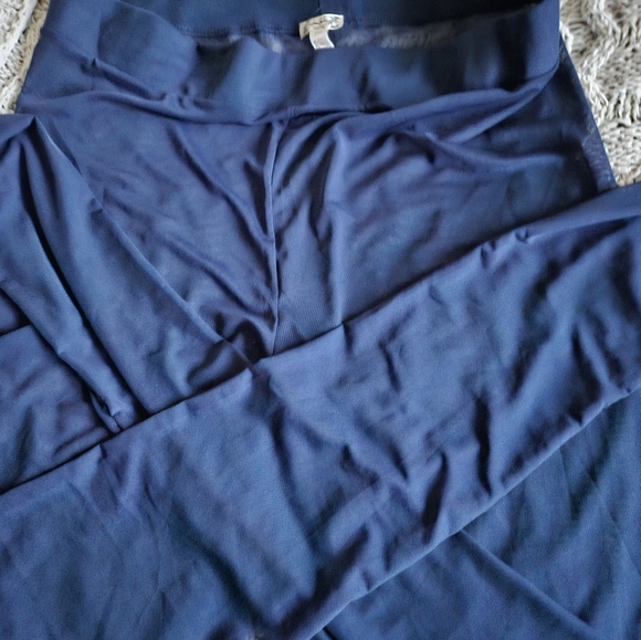 ♡Free People🌼 Intimately🦋 Make It Happen Mesh Blue leggings 💙 New♡NWOT - Picture 3 of 4